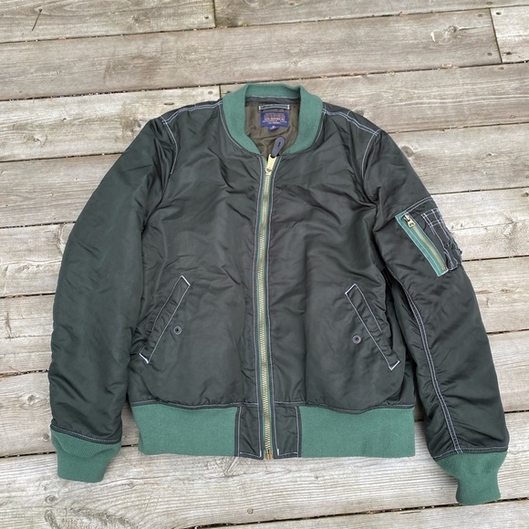 Alpha Industries Bomber Jacket XL Green - Picture 4 of 11
